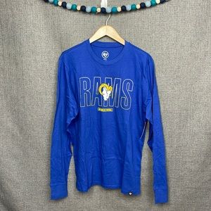 NWT ‘47 Brand LA Rams Blue Long Sleeve Shirt
